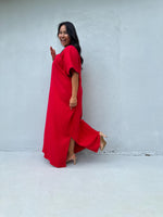 Mala Handworks Daria Cotton Kaftan in Cherry