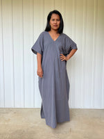 Mala Handworks Daria Cotton Kaftan in Gray