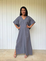 Mala Handworks Daria Cotton Kaftan in Gray