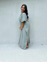 Mala Handworks Daria Cotton Kaftan in Sage
