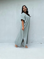 Mala Handworks Daria Cotton Kaftan in Sage