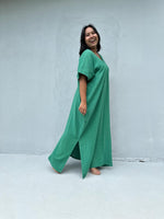 Mala Handworks Daria Cotton Kaftan in Turquoise