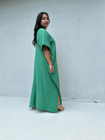 Mala Handworks Daria Cotton Kaftan in Turquoise