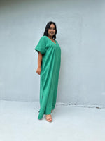 Mala Handworks Daria Cotton Kaftan in Turquoise
