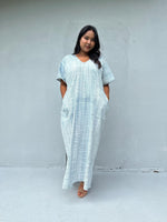 Mala Handworks Daria Hand-Woven Cotton Kaftan in White