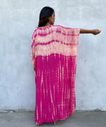 MALA handworks Eva Kaftan in Fuchsia Tie Dye