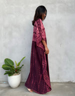 MALA handworks Eva Kaftan in Purple Tie Dye