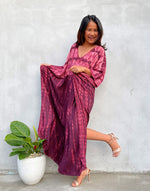 MALA handworks Eva Kaftan in Purple Tie Dye
