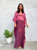MALA handworks Eva Kaftan in Purple Tie Dye