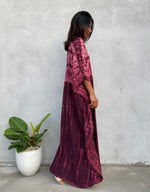 MALA handworks Eva Kaftan in Purple Tie Dye