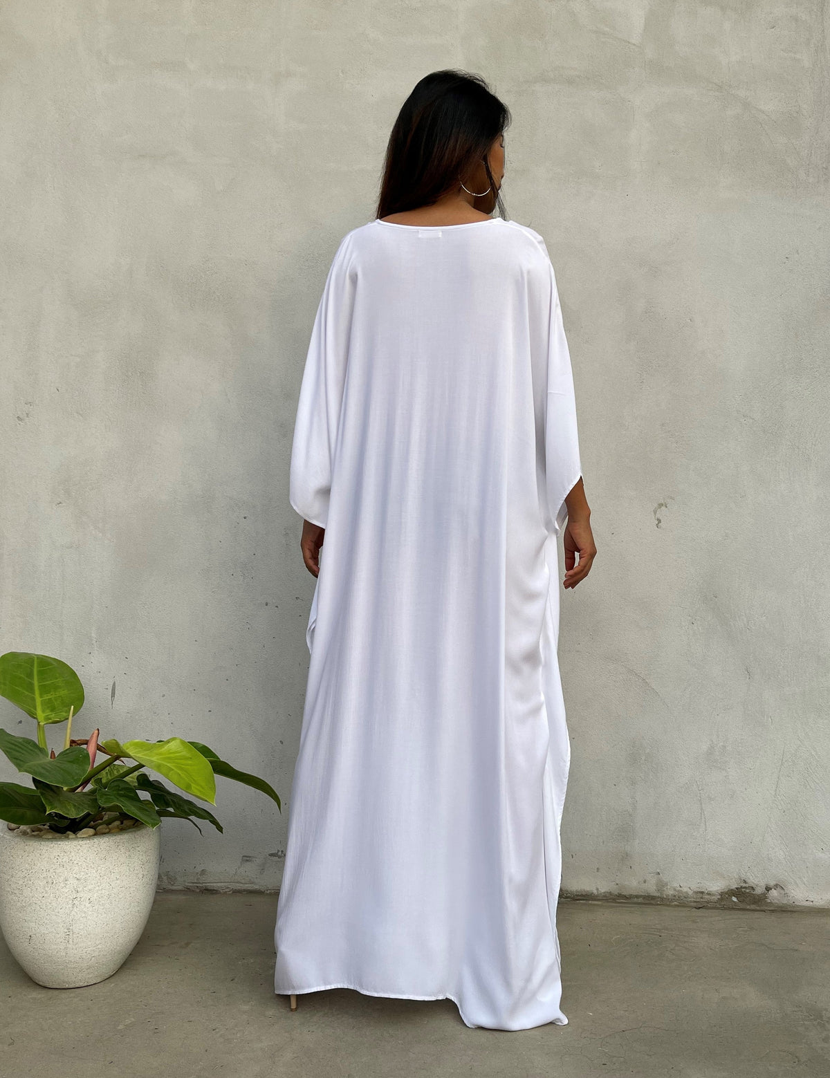 MALA handworks Eva Kaftan in White