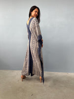 Evelyn Cotton Kaftan in Ecru Glyph-E-106-Mala Handworks