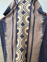 Evelyn Cotton Kaftan in Indigo Crescent-E-104-Mala Handworks