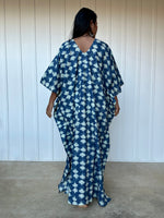 MALA handworks  Evelyn Kaftan in Blue Pattern