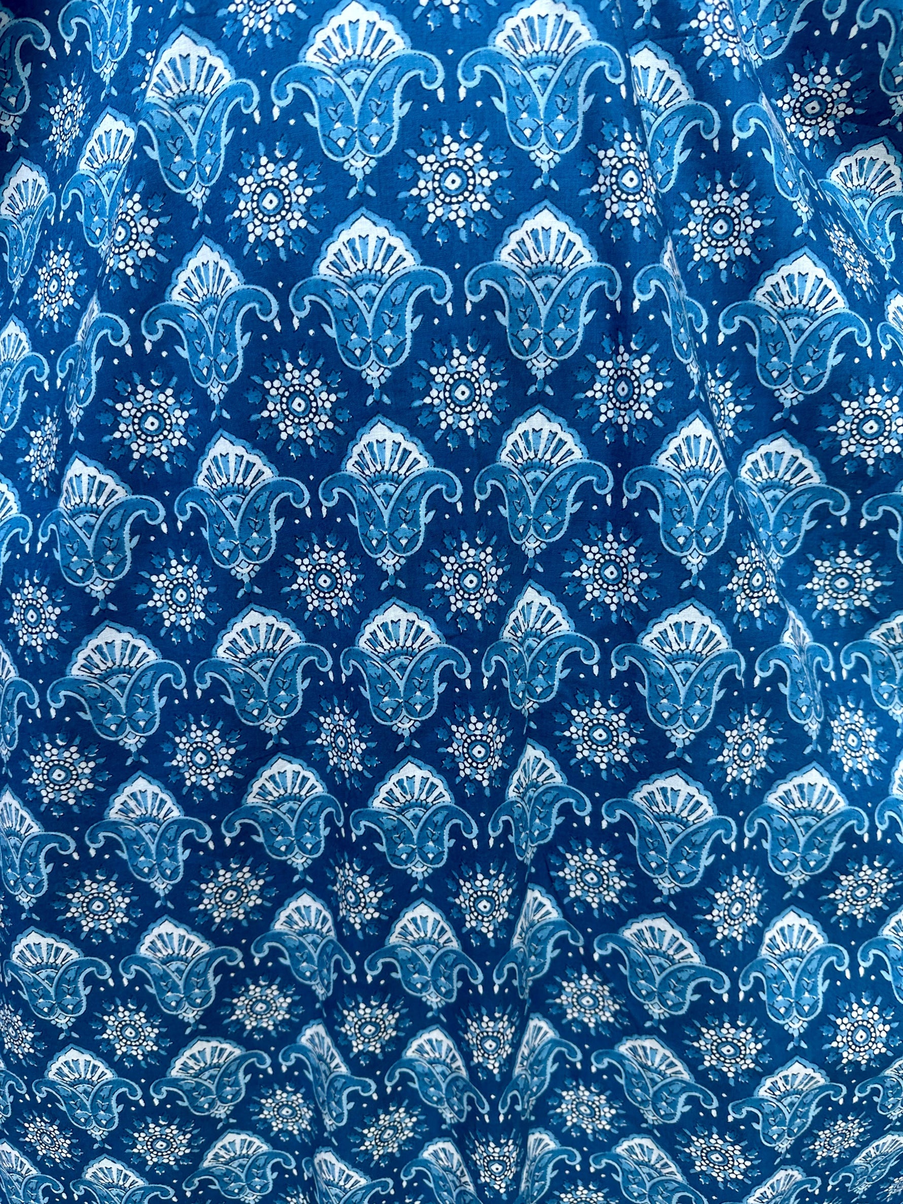 MALA handworks  Evelyn Kaftan in Blue Pattern