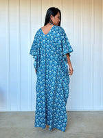 MALA handworks  Evelyn Kaftan in Blue Pattern