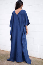 MALA handworks Evelyn Kaftan in Navy Blue and Semi Ribbed Cotton