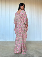 MALA handworks 56 Evelyn Kaftan in Pink and Floral Pattern