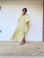 MALA handworks  Evelyn Kaftan in Yellow and Lace