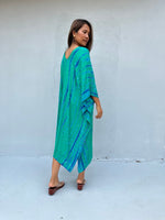 Fiona Kaftan in Green & Teal Tie Dye-FR-32-Mala Handworks