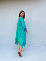Fiona Kaftan in Green & Teal Tie Dye-FR-32-Mala Handworks
