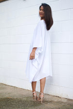 MALA handworks  Flora Midi Kaftan in White