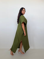 Mala Handworks Gloria Cotton Kaftan in Moss
