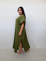 Mala Handworks Gloria Cotton Kaftan in Moss