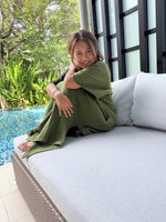 Mala Handworks Gloria Cotton Kaftan in Moss