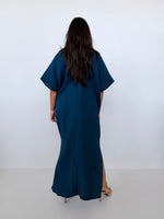 Mala Handworks Gloria Cotton Kaftan in Petrol