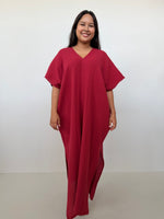 Mala Handworks Gloria Cotton Kaftan in Ruby