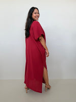 Mala Handworks Gloria Cotton Kaftan in Ruby