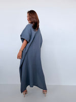 Gloria Cotton Kaftan in Slate - Mala Handworks