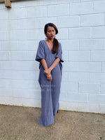 MALA handworks  Gloria Double Gauze Cotton Kaftan in Gray