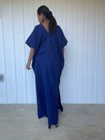 MALA handworks Gloria Double Gauze Cotton Kaftan in Indigo Blue