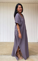 MALA handworks  Gloria Double Gauze Cotton Kaftan in Purple Lavender