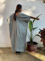 MALA handworks Grace Double Gauze Cotton Kaftan in Green Sage