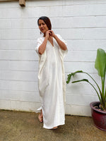 MALA handworks  Grace Double Gauze Cotton Kaftan in Off White