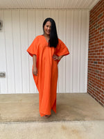 MALA handworks Grace Double Gauze Cotton Kaftan in Orange