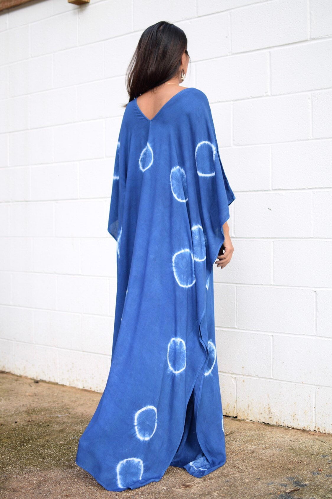 MALA handworks  45 Indigo Kaftan in Hand Dyed Indigo Blue