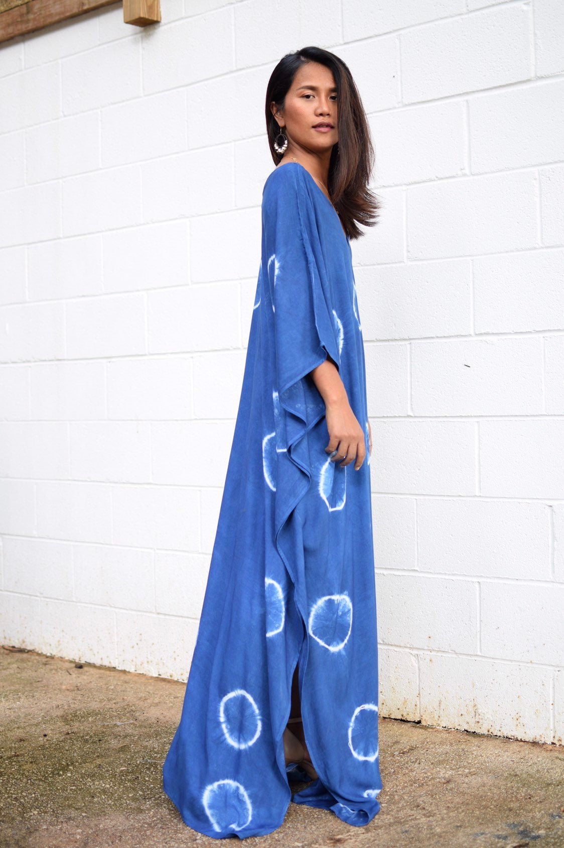 MALA handworks  45 Indigo Kaftan in Hand Dyed Indigo Blue