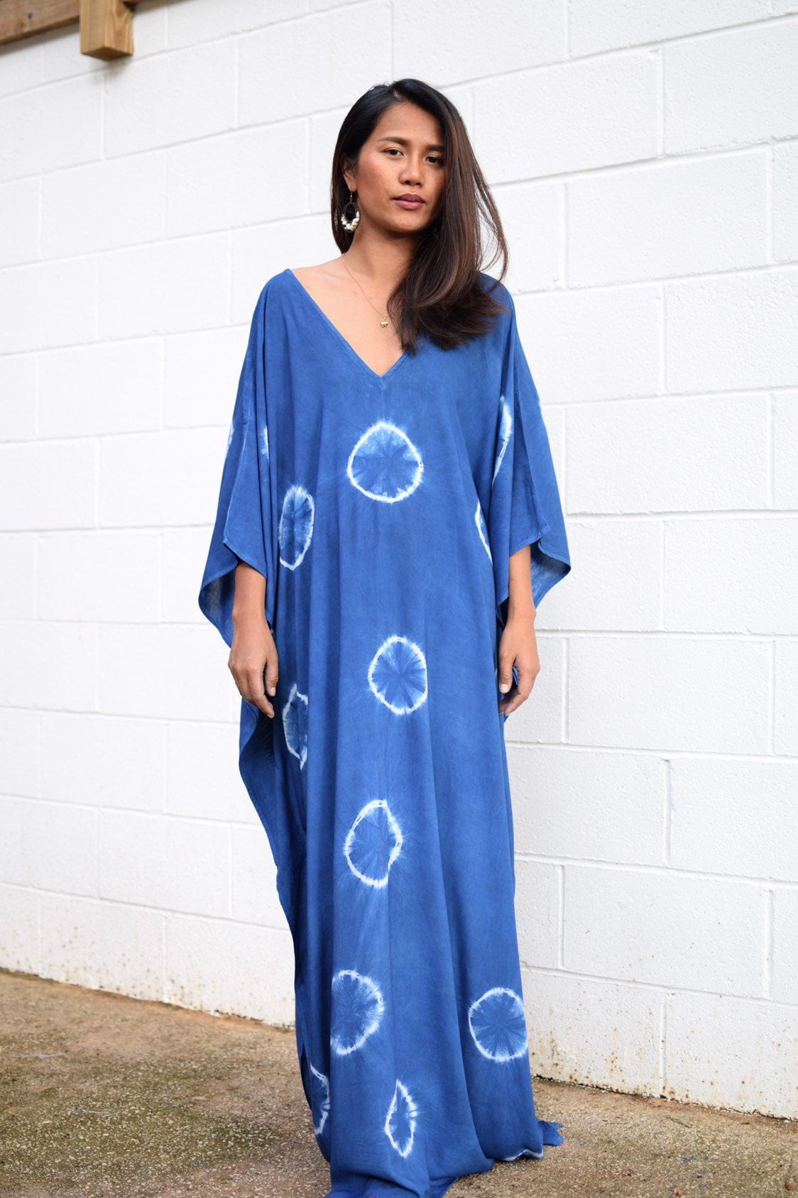 MALA handworks  45 Indigo Kaftan in Hand Dyed Indigo Blue