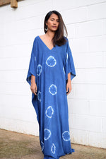 MALA handworks  45 Indigo Kaftan in Hand Dyed Indigo Blue
