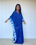 MALA handworks  53 Indigo Kaftan in Hand Dyed Indigo Blue