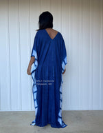 MALA handworks  53 Indigo Kaftan in Hand Dyed Indigo Blue