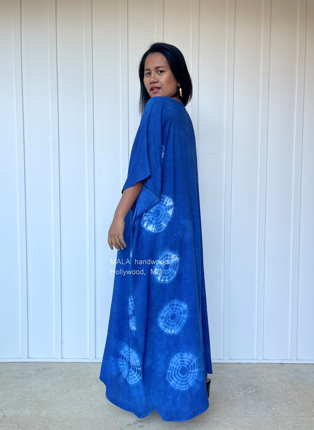 MALA handworks  Indigo Kaftan in Hand Dyed Indigo Blue