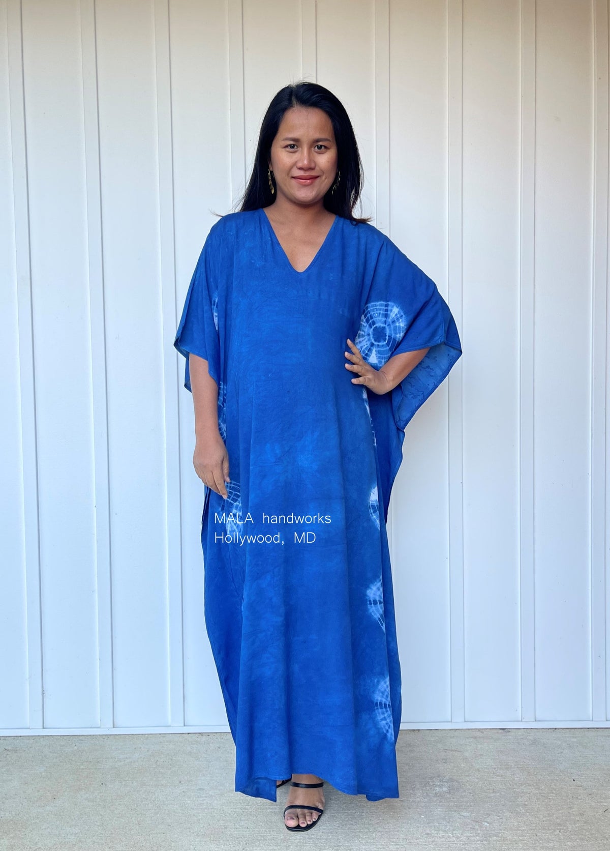 MALA handworks  Indigo Kaftan in Hand Dyed Indigo Blue