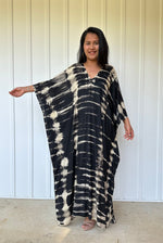 MALA handworks  iynta kaftan in Black Tie Dye