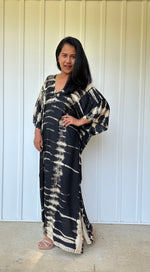 MALA handworks  iynta kaftan in Black Tie Dye
