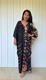 MALA handworks iynta Kaftan in Black with Rainbow Tie Dye